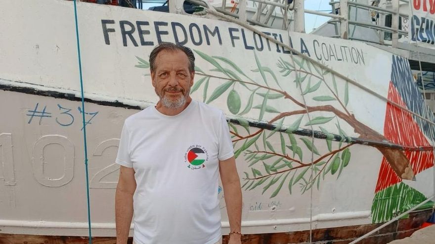 Santiago González, activista de la flotilla rumbo a Gaza: “Son los gobiernos los que deberían fletar barcos y acabar con la impunidad israelí"