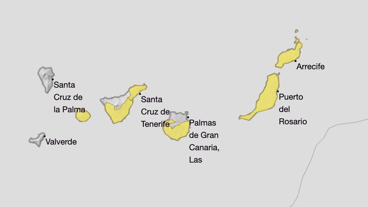 La Aemet actualiza los avisos por calor para Canarias