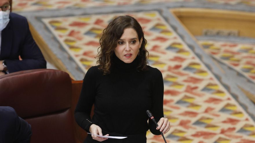 Isabel Díaz Ayuso en el Pleno de la Asamblea