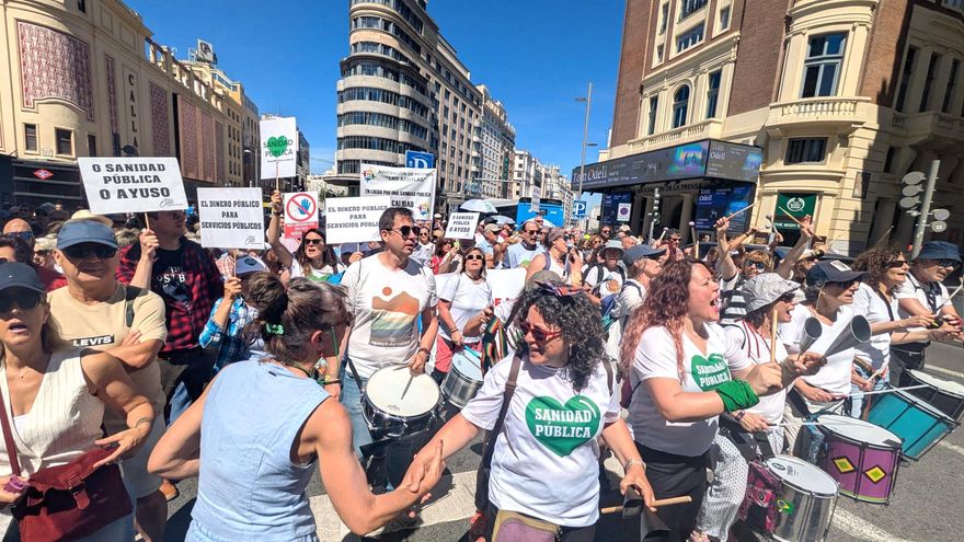 Madrid presiona a Ayuso desde las calles y vuelve a clamar por el sistema de salud: "¿Invertir en sanidad? ¡Eso sí es libertad!"