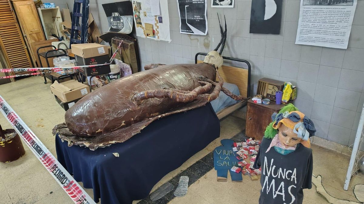 Muestra artística realizada por pacientes del hospital Borda.