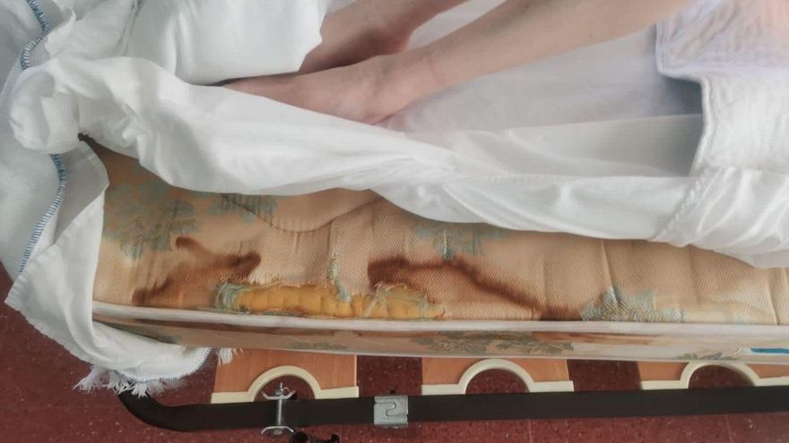 Una de las imágenes aportadas en la denuncia por las condiciones en la residencia de Salvaterra de Miño