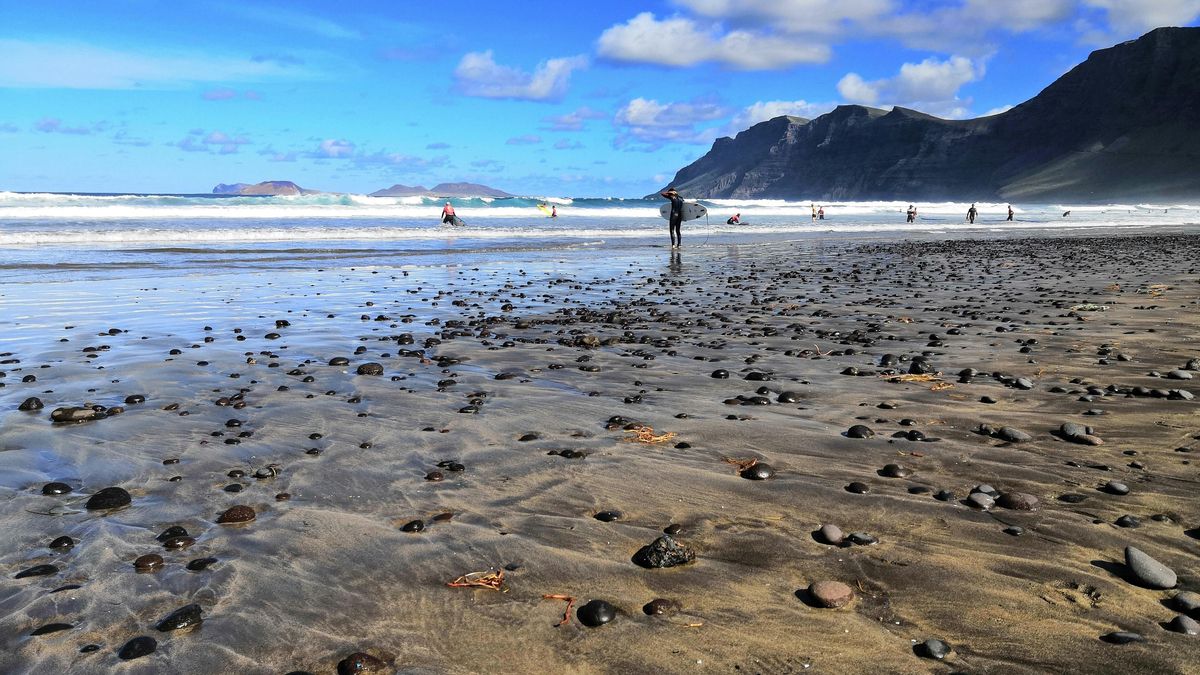 Playa De Famara, en Teguise.