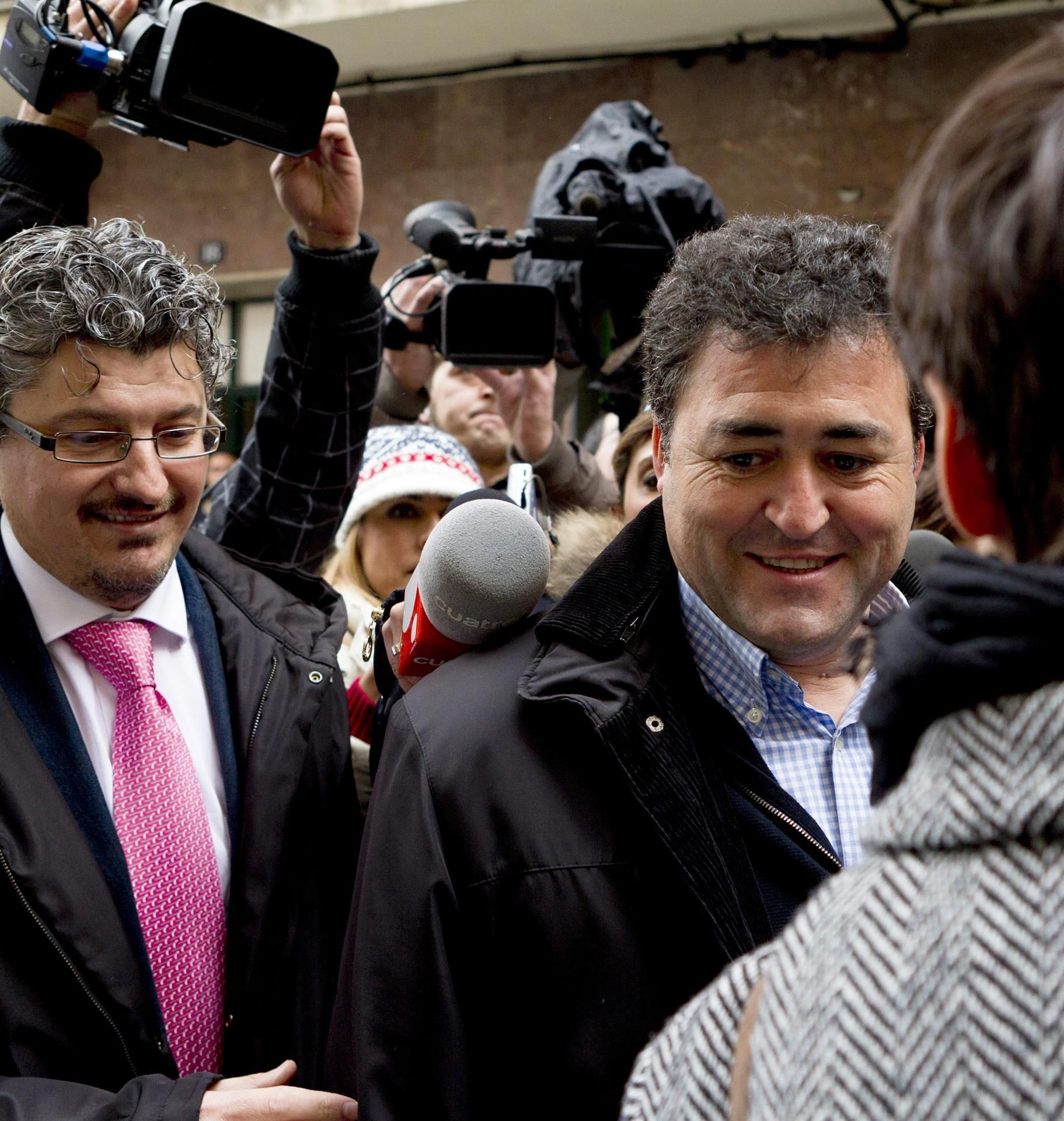 'Pepote' Ballester, en febrero de 2012, tras declarar como investigado ante el juez José Castro en el marco del caso Nóos