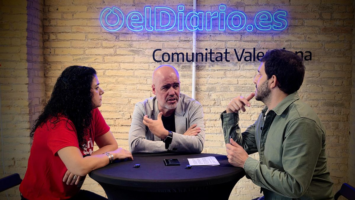 Ana García Alcolea y Unai Sordo, durante la entrevista en la sede de elDiario.es.