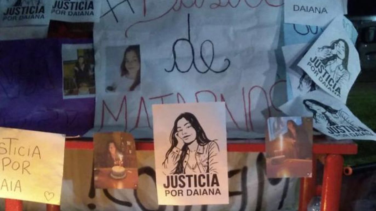 Movilización pidiendo justicia por el femicidio de Daiana Mendieta.