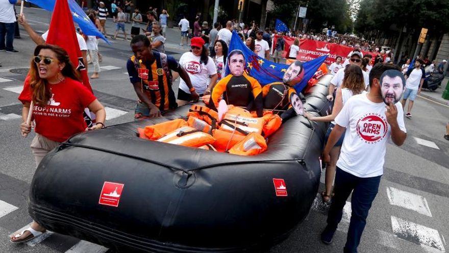 Una marcha reclama en Barcelona libertad para los rescates en el Mediterráneo