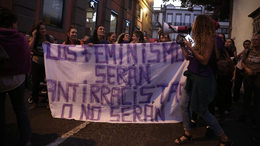 Manifestación por el 8M en Gran Canaria.