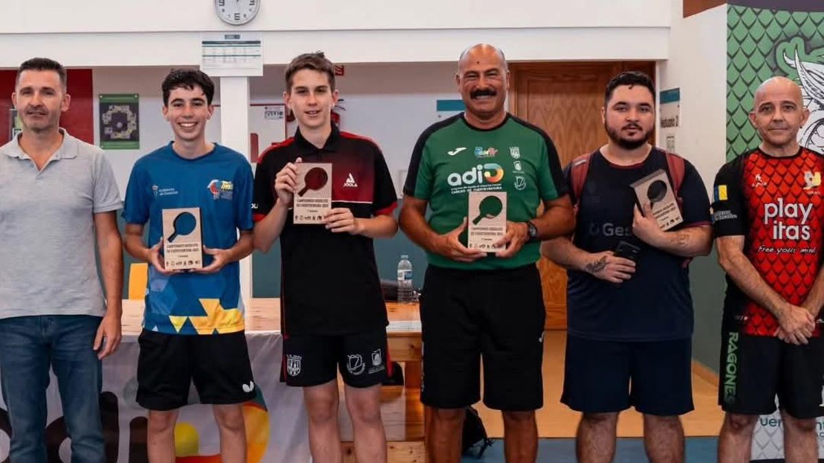 Podio masculino del torneo majorero.