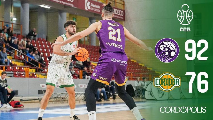 El Coto Córdoba CB tropieza en Valladolid y aprieta la lucha por el ascenso