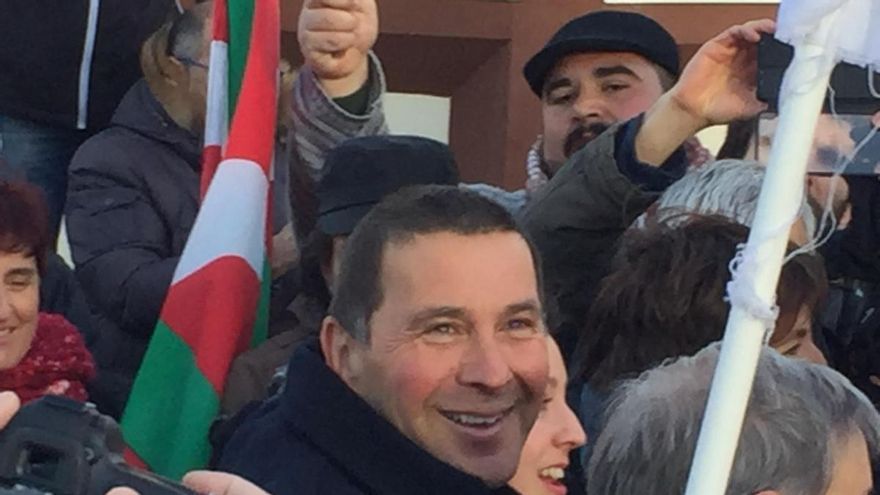 Arnaldo Otegi, a su salida de la prisión de Logroño / Foto: Aitor Guenaga