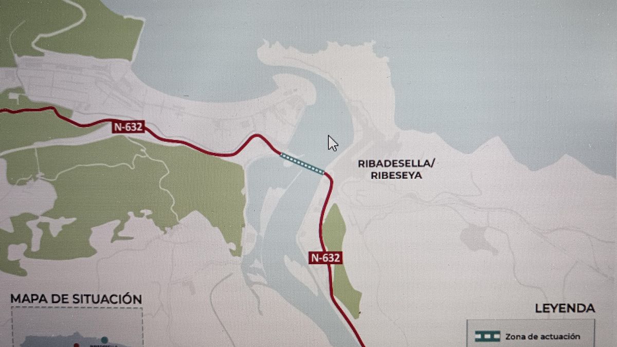 Infografía de las obras de rehabilitación del puente riosellano. 