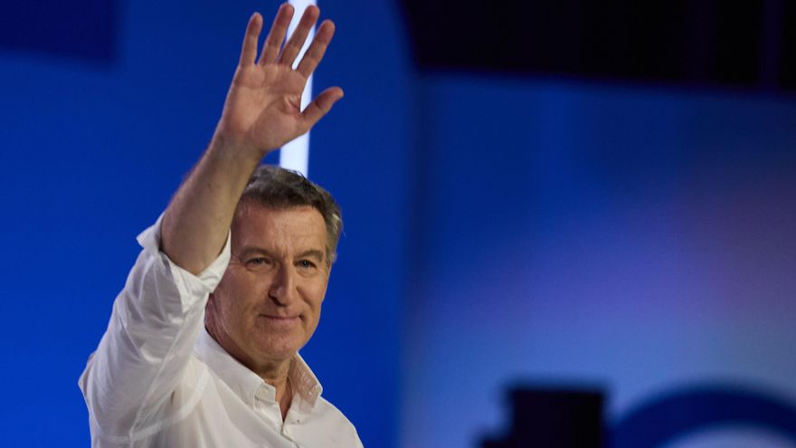 The PP locks Feijóo with 99.24% of the votes in a meek congress for the urgency of throwing Sánchez