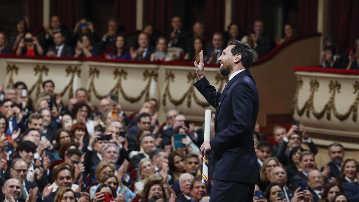 Leo Messi en la ceremonia de entrega de los Premio Princesa de Asturias.