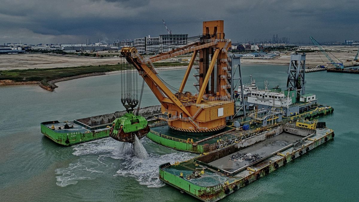 ¿Por qué Singapur lanzó 227 bloques de hormigón al mar? El plan acerca el mayor puerto automatizado del planeta
