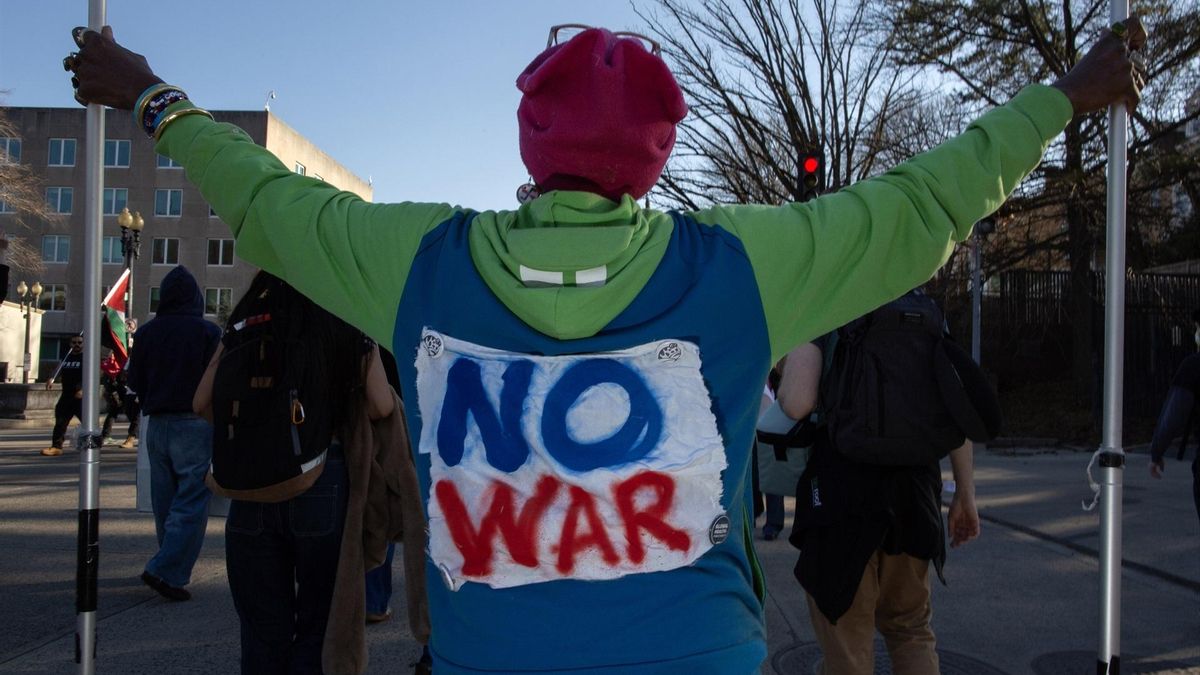 Protestas del pasado 28 de febrero en Washington contra la guerra en Oriente Medio.