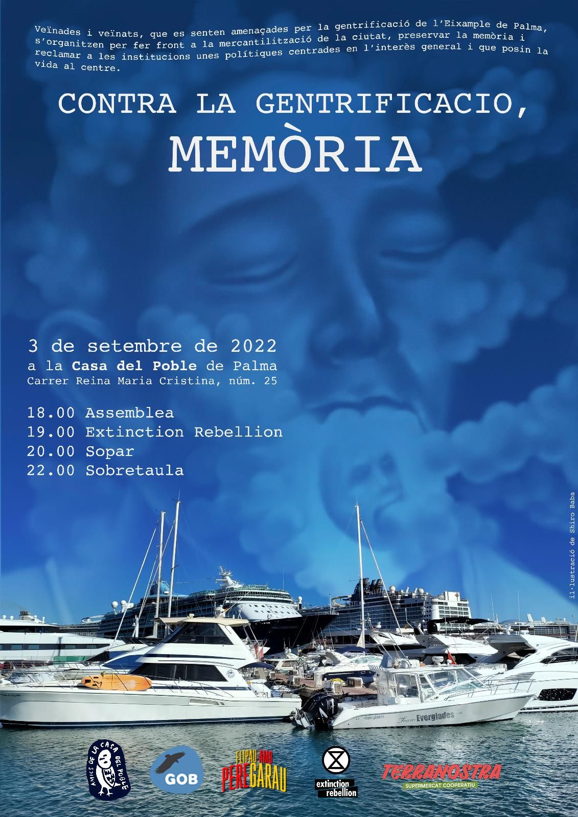 Cartel de la convocatoria por el aniversario de un año de reivindicaciones para recuperar la Casa del Pueblo.