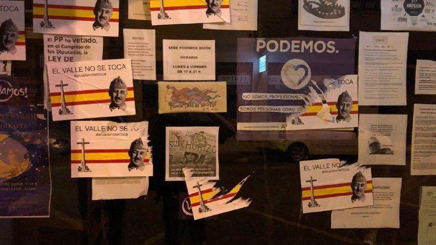 La jueza del caso de la Santina 'queer' de Gijón primó la libertad de expresión en un ataque fascista a una sede de Podemos