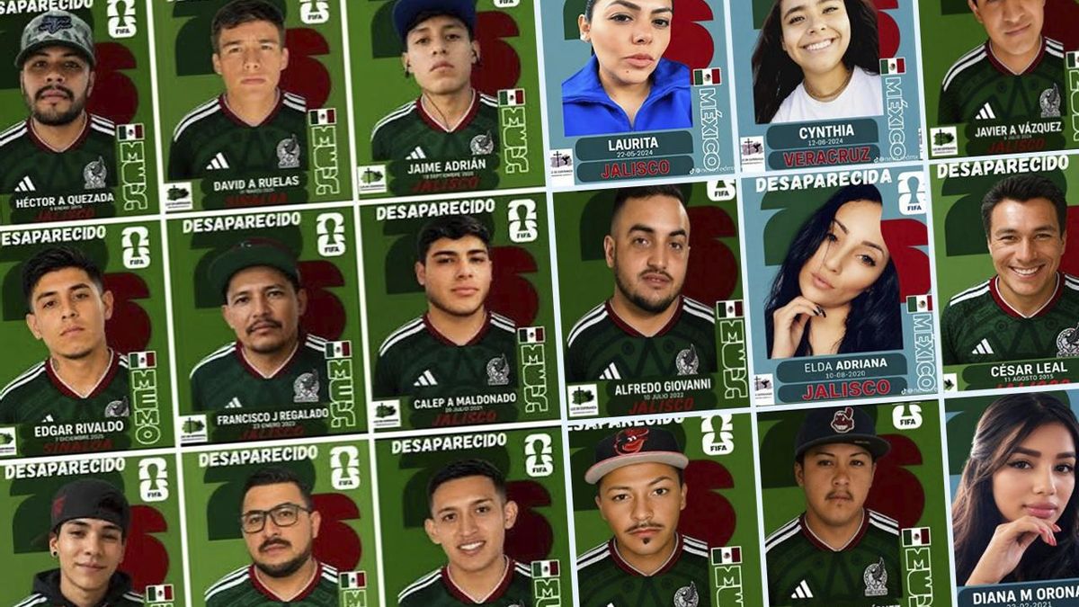 Campaña de los colectivos sociales que ha transformado a los desaparecidos mexicanos en cromos de fútbol para protestar durante el Mundial