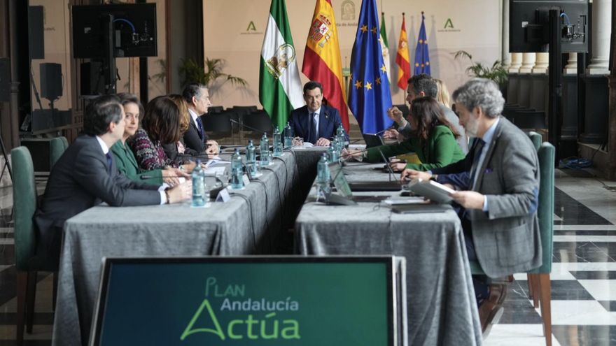 El Gobierno de Andalucía rehace sus Presupuestos para desviar 1.780 millones a los afectados por la borrasca