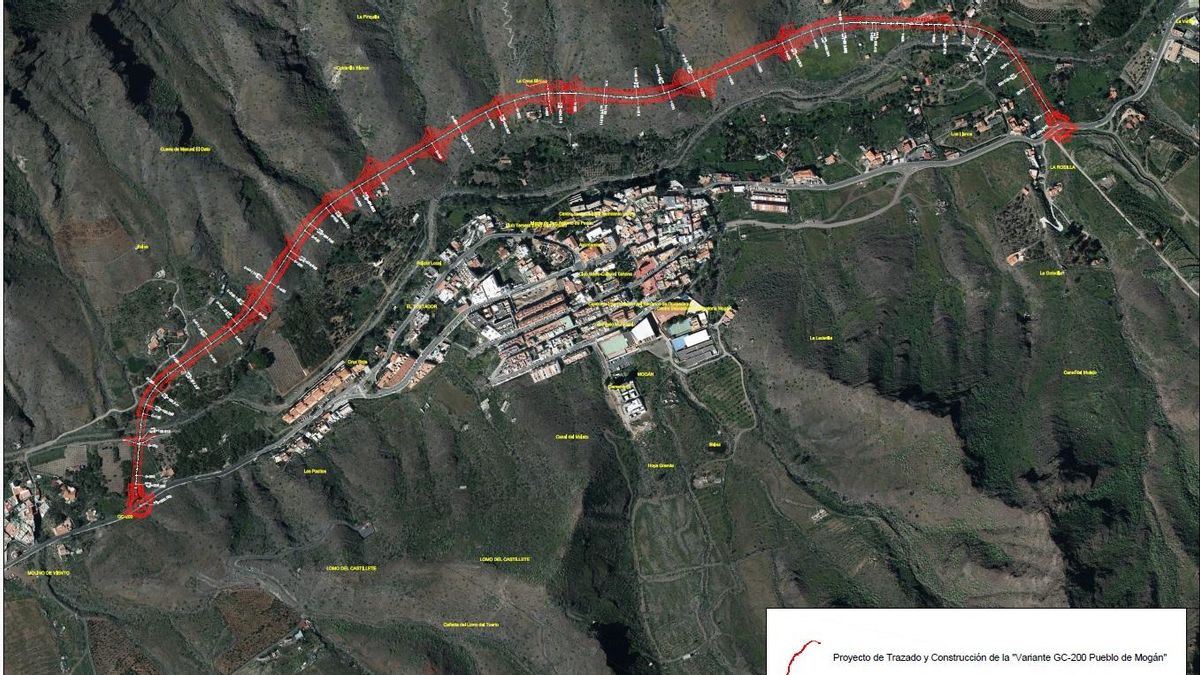 Proyecto de la variante de la GC-200, en Mogán (Gran Canaria).
