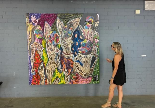 'Las señoritas de Abiyán", de Médéric Turay, de Costa de Marfil, en el map25 de Palafrugell.