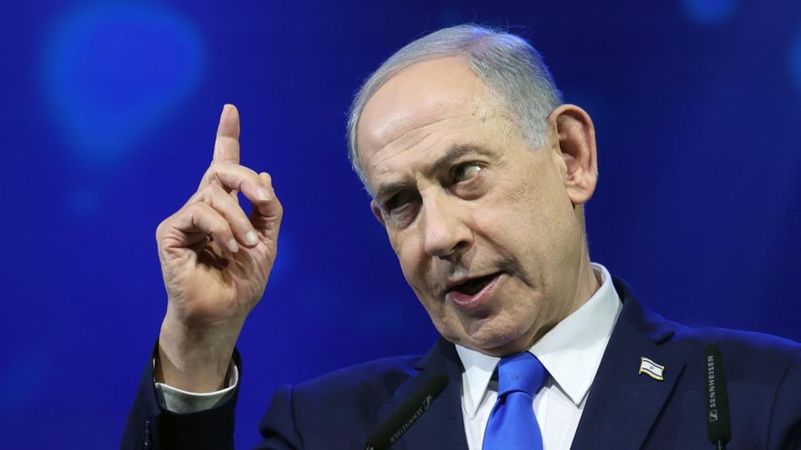 El primer ministro de Israel, Benjamin Netanyahu, asiste a la segunda "Conferencia Internacional sobre la Lucha contra el Antisemitismo - Generación de la Verdad" en Jerusalén, el 26 de enero de 2026. (Jerusalén) EFE/EPA/ABIR SULTAN