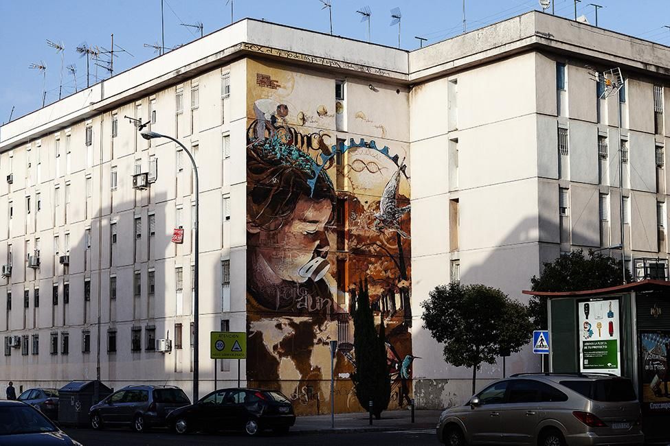 Proyecto Arte para todos, en el Polígono Sur de Sevilla.