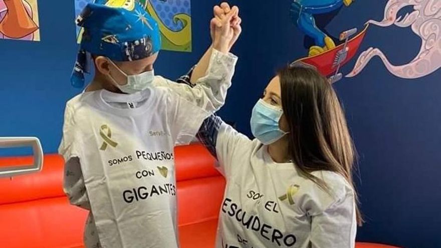 Serafín y su madre.