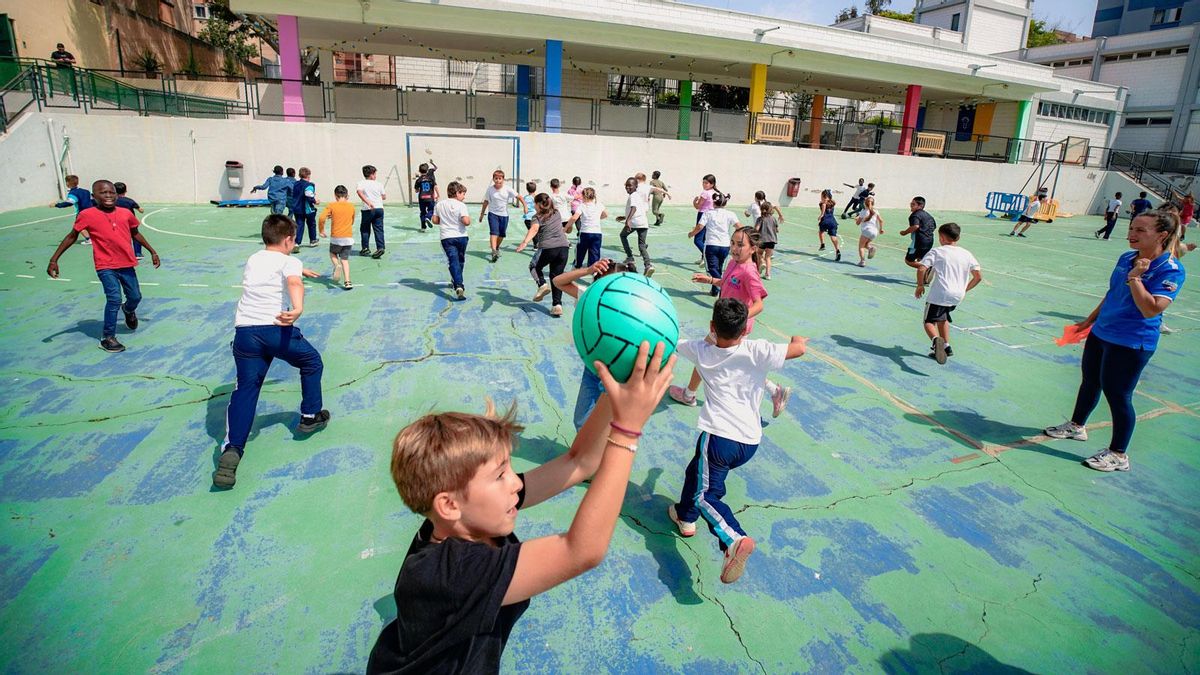 Recreo activo en un centro escolar de Tenerife