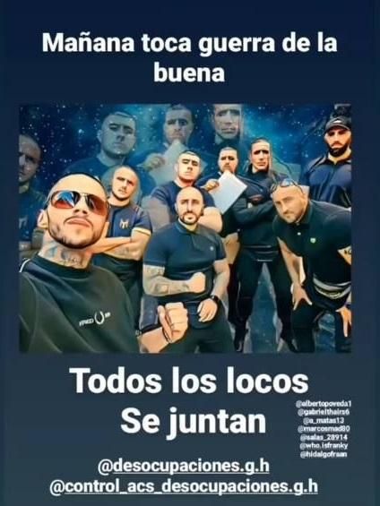 Publicación en redes con la que anuncian sus acciones