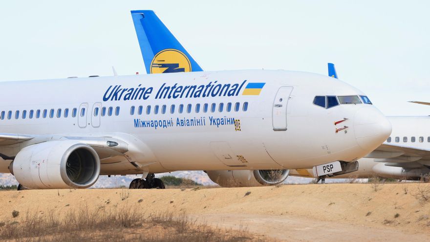 Imagen de archivo de un avión ucraniano Boeign 737-800.