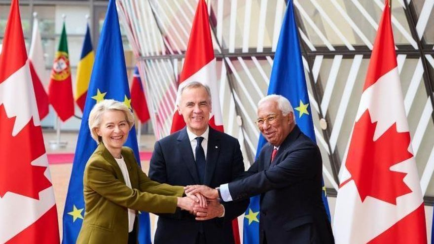 Von der Leyen propone que Canadá sea el "primer miembro asociado de la UE" en un frente común frente a Trump