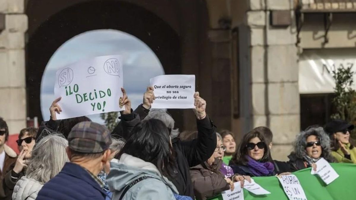 Una manifestación en defensa del derecho al aborto en Toledo.