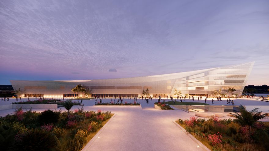 Vista lateral del nuevo pabellón de Infecar