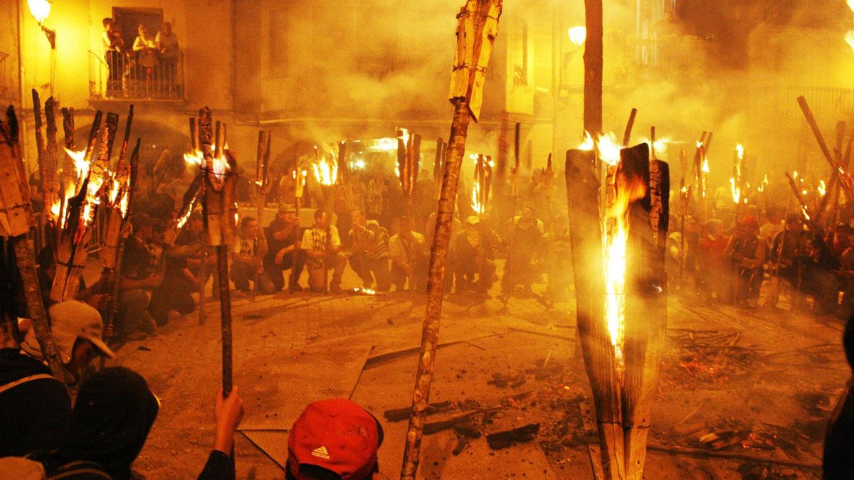 Celebración comunitaria ya en el pueblo.