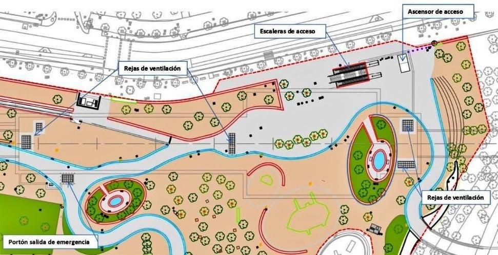 Estado reformado de la zona de Madrid Río
