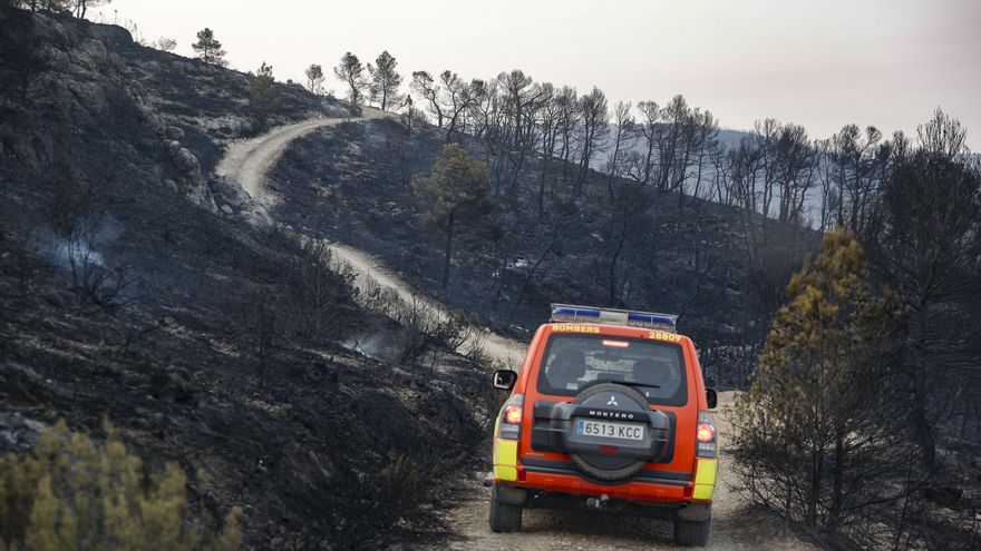 Estabilizado el incendio forestal declarado en Teresa de Cofrentes (Valencia)