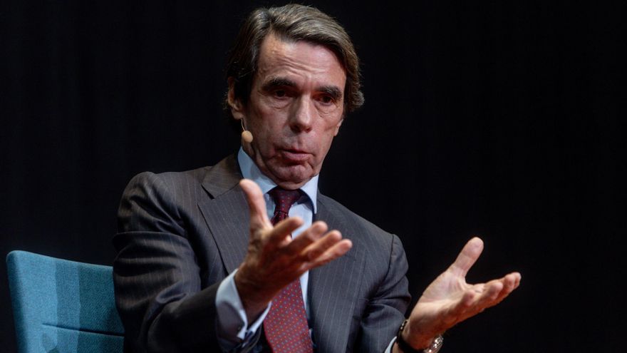 Archivo - El expresidente del Gobierno José María Aznar participa en el Aula de liderazgo del Instituto Atlántico de Gobierno (IADG) y la Universidad Francisco de Vitoria(UFV). En Madrid, a 11 de noviembre de 2024.