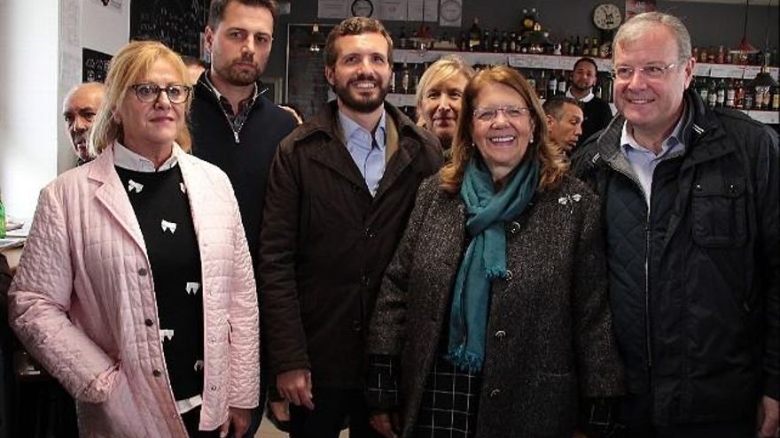 Peio García / ICAL El presidente del Partido Popular, Pablo Casado, tiene un encuentro con alcaldes y simpatizantes del PP en Matadeón de los Oteros. / Peio García / ICAL
