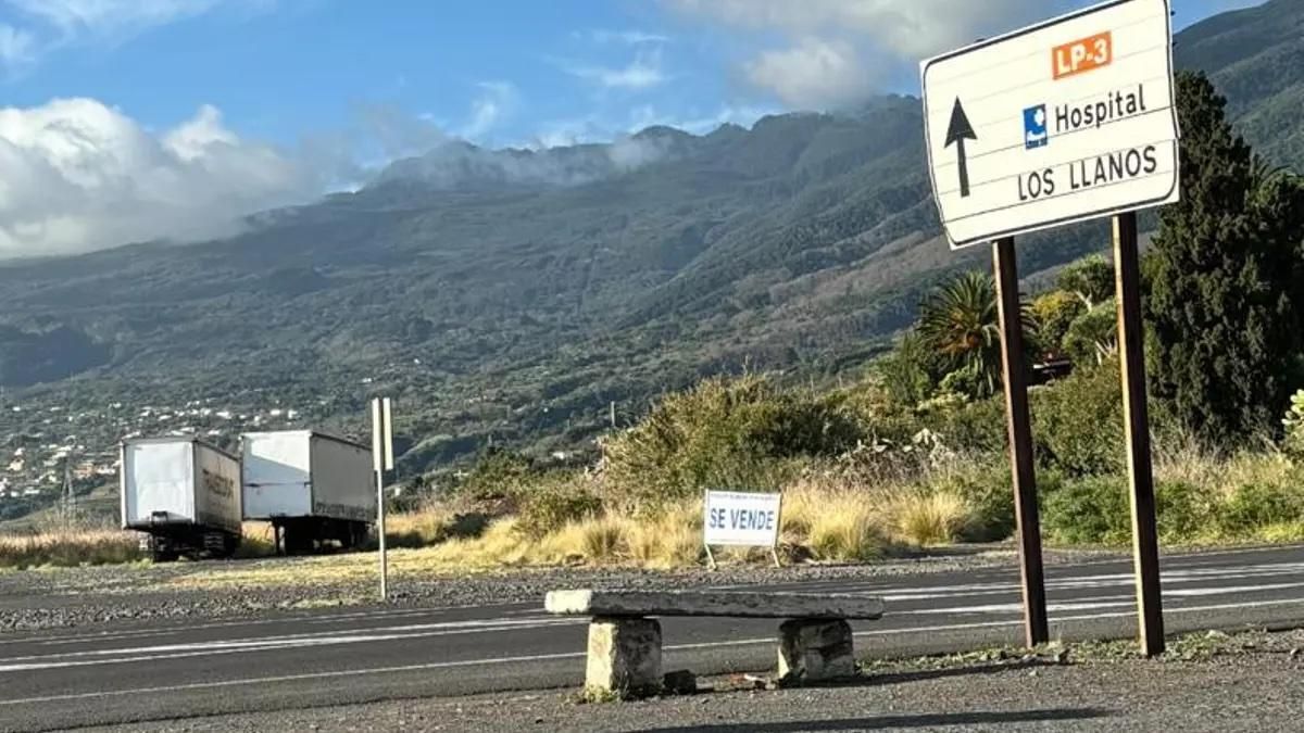 Carretera LP-3 a su paso por Buenavista.