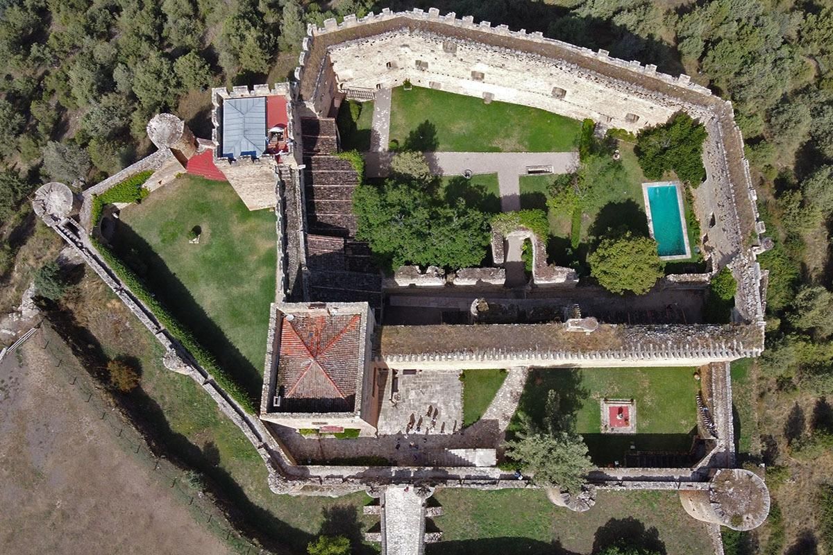 Vista aérea del Castillo de Pedraza.