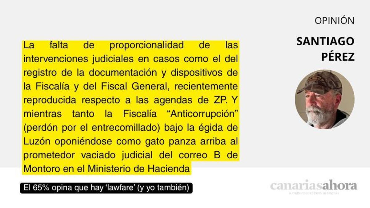 El 65% opina que hay ‘lawfare’ (y yo también)