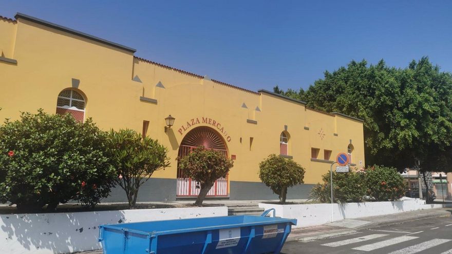 Un contenedor habilitado por el Cabildo de La Palma para depositar cenizas.