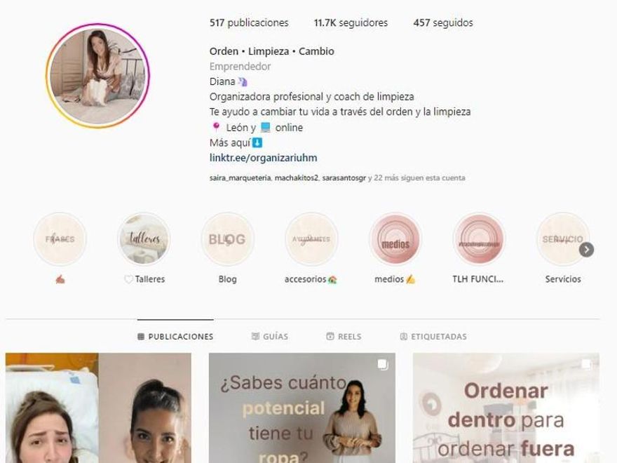 Cuenta de Organizariuhm en Instagram