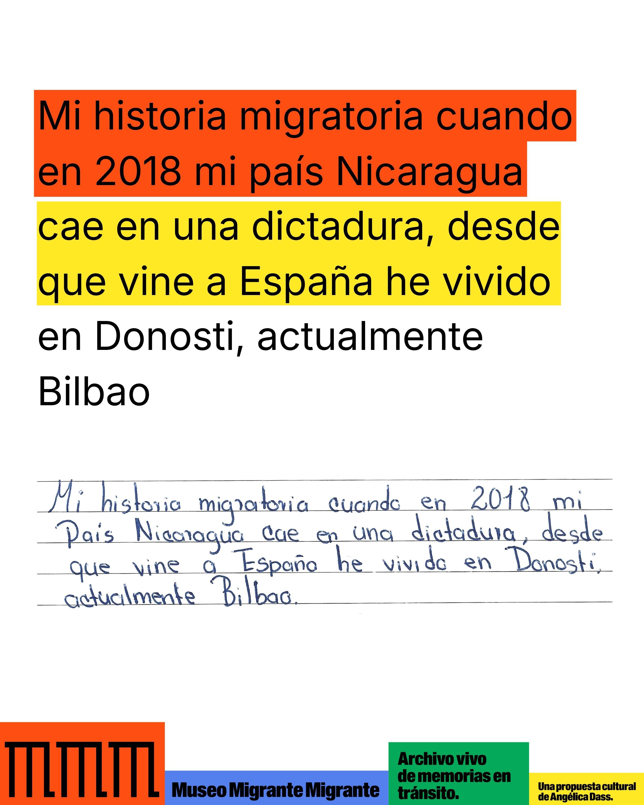 Testimonio de uno de los participantes de Museo Migrante Migrante en Bilbao