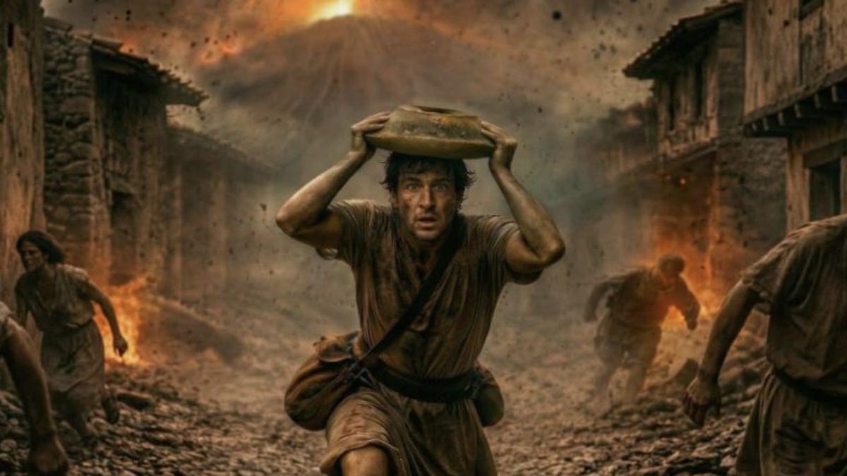 No hubo escapatoria en Pompeya: un recipiente de piedra en las manos no evitó la muerte de un hombre ante la potencia Vesubio