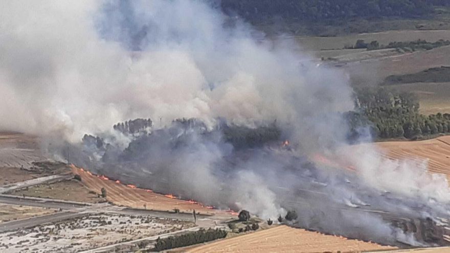 Incendio en Gazolaz