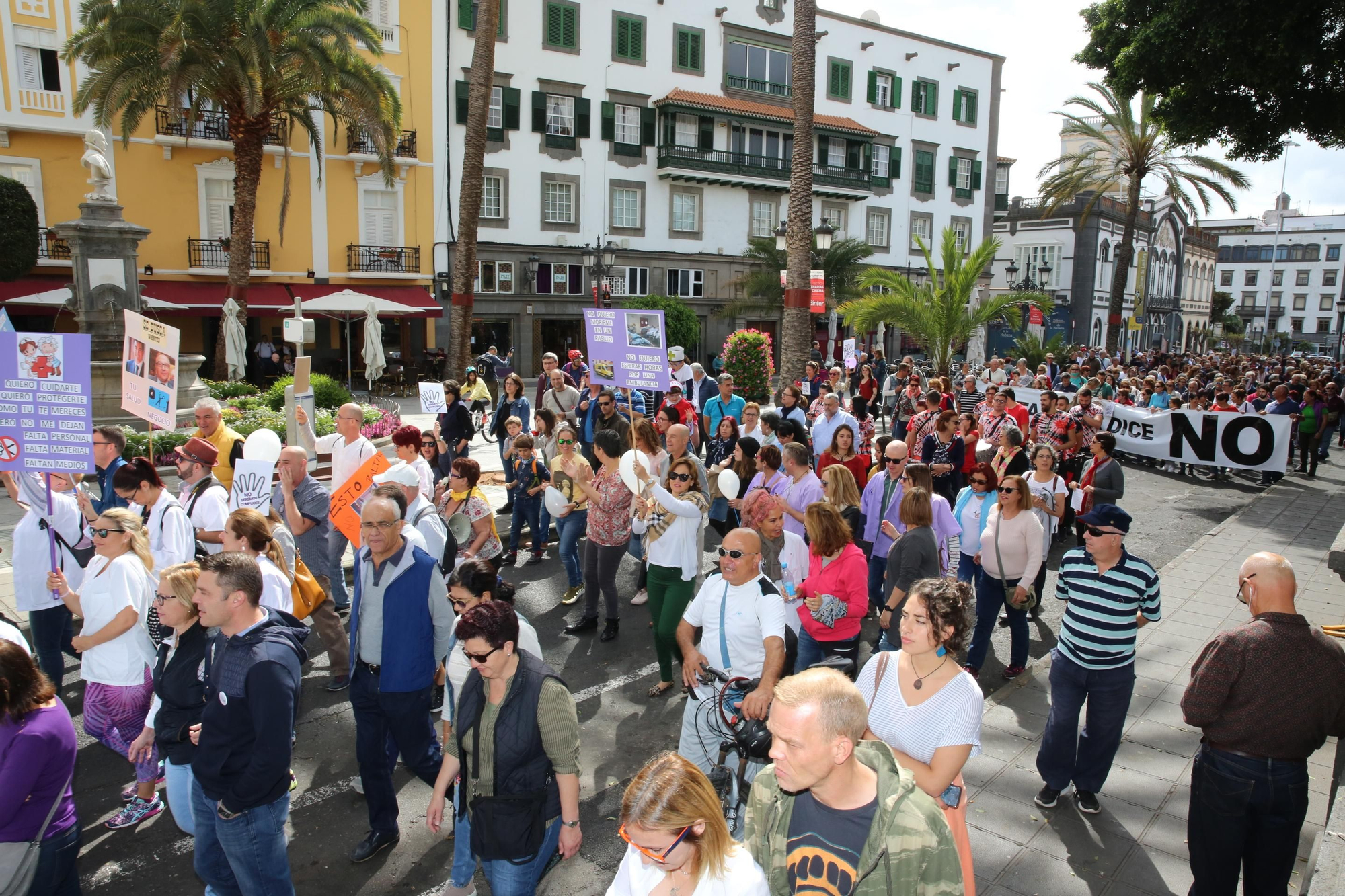 Manifestación por la sanidad en Las Palmas de Gran Canaria
