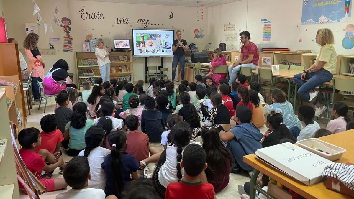 Alumnado de la Región de Murcia en uno de sus colegios públicos.